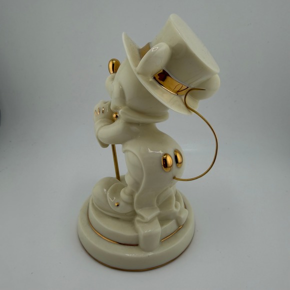 Lenox Disney Mickey Mouse Steps Out Porcelain 24k Gold Figurine Sculpture 6.5" - Picture 5 of 10